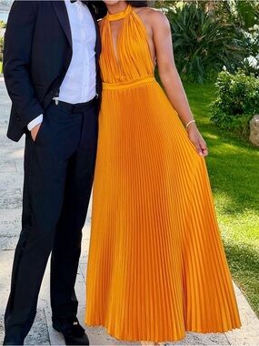 L'IDÉE Chateau pleated maxi dress